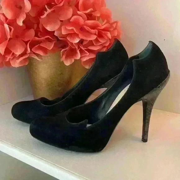 Dior Suede and alligator 5”Heels SIZE EU 38/USA 8 NO SCUFFS Pre-Owned - Picture 3 of 9